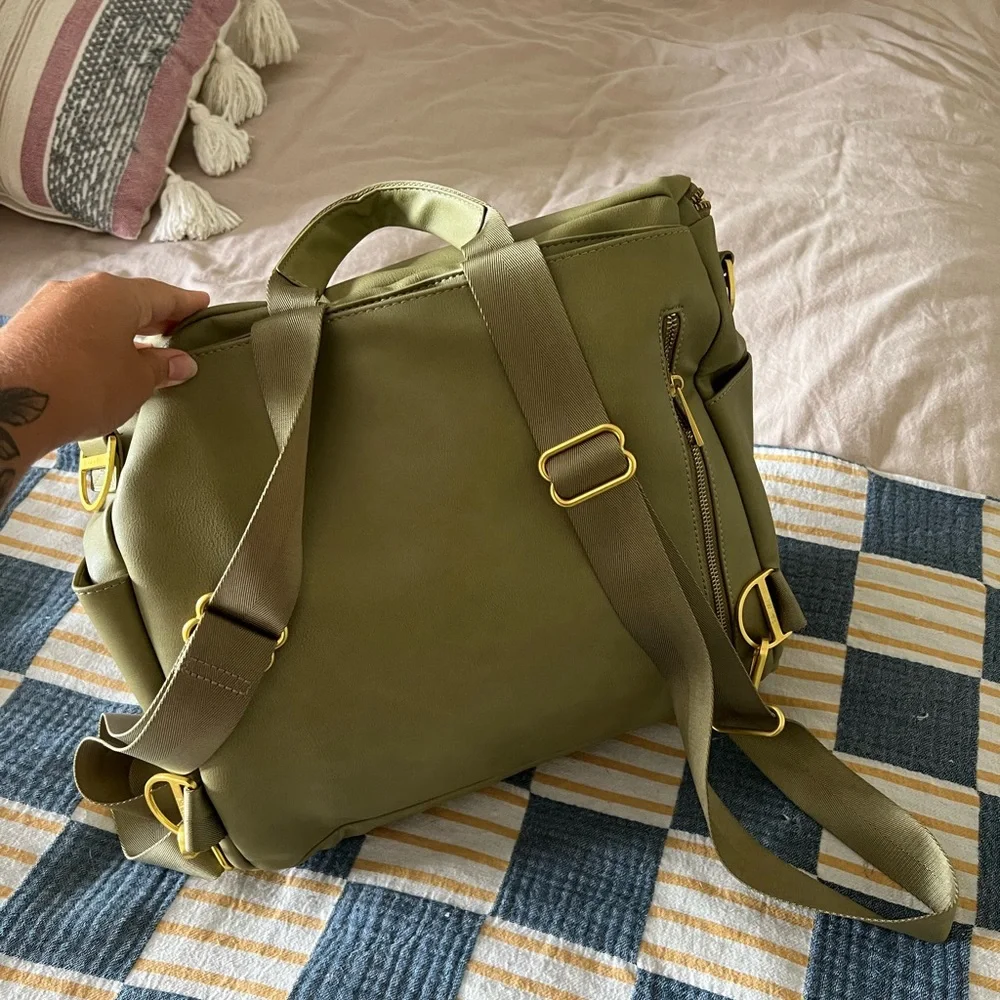 olive fawn design diaper bag